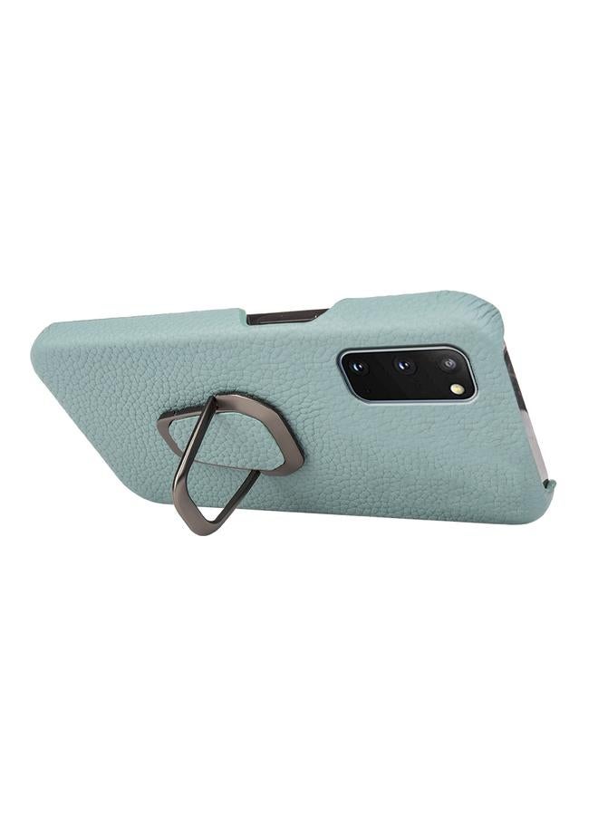 S-TOP Case For Samsung Galaxy S20 Ring Holder Litchi Texture Genuine Leather Phone Case - Image 3