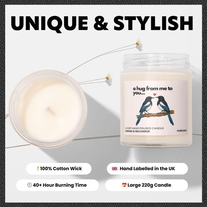 Makester Magpie Gifts - Luxury Soy Wax Candle - Vanilla, Jasmine, Sugared Almond - Makester - Image 3