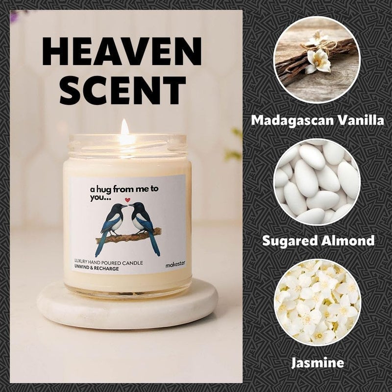 Makester Magpie Gifts - Luxury Soy Wax Candle - Vanilla, Jasmine, Sugared Almond - Makester - Image 4