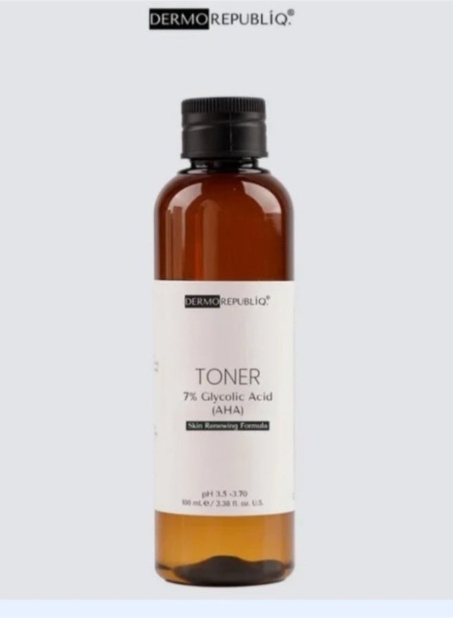 Dermo republiq. Dermorepubiq 7% Glycolic Acid AHA Skin Renewal Toner 100ml - Image 2