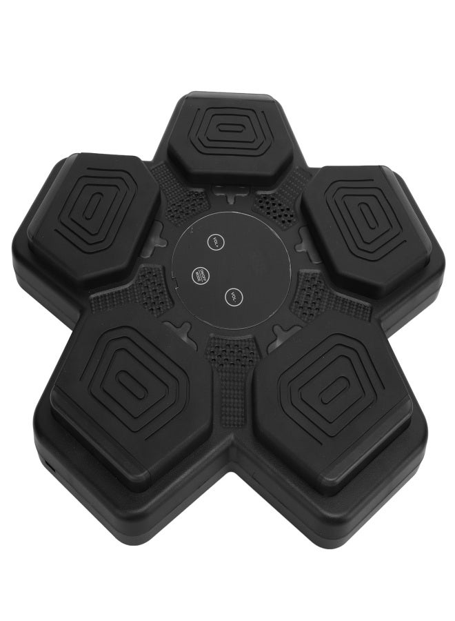 Kids Music Boxing Machine Fitness Interactive Smart Music Punching Target Wall Mounted Punching Pad Machine for Indoor Home Black - Image 1