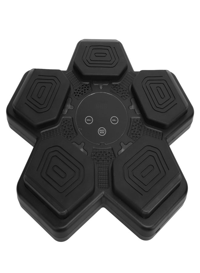 Kids Music Boxing Machine Fitness Interactive Smart Music Punching Target Wall Mounted Punching Pad Machine for Indoor Home Black - Image 2