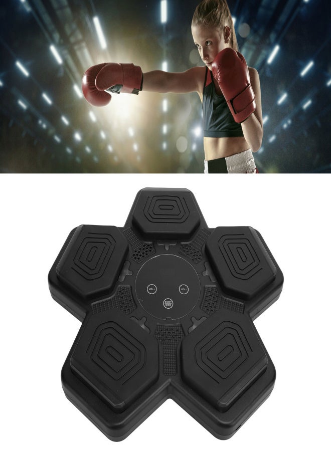 Kids Music Boxing Machine Fitness Interactive Smart Music Punching Target Wall Mounted Punching Pad Machine for Indoor Home Black - Image 4