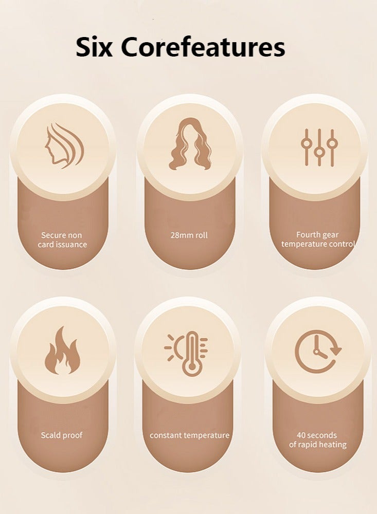 Joshberg Automatic Curling Wand Rotating Curling Roller, 28mm Hair Curler Hair Styling Fast Heating Wand for Medium/Long Hair - Image 4