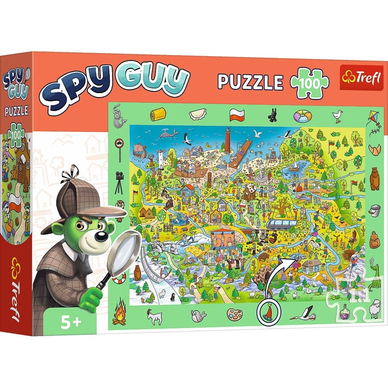 Trefl - Spy Guy: Poland The Treflik Family Puzzle 100 Pieces - 15596 - Image 1
