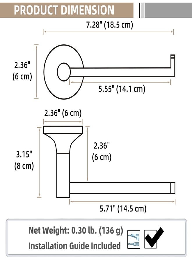 APLusee Matte Black Toilet Paper Holder, 304 Stainless Steel Tissue Holder, Wall Mounted - Image 2
