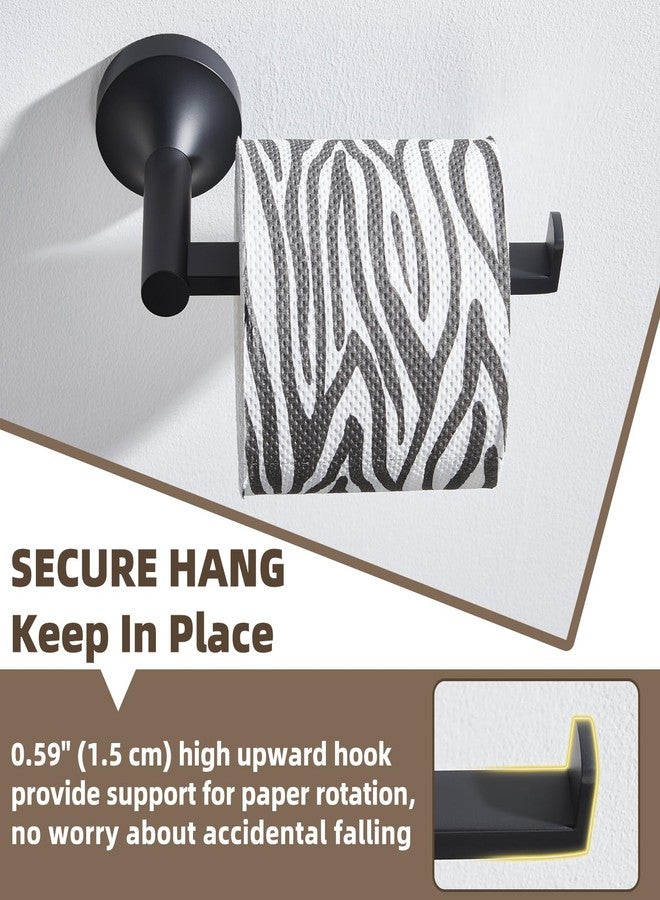 APLusee Matte Black Toilet Paper Holder, 304 Stainless Steel Tissue Holder, Wall Mounted - Image 4