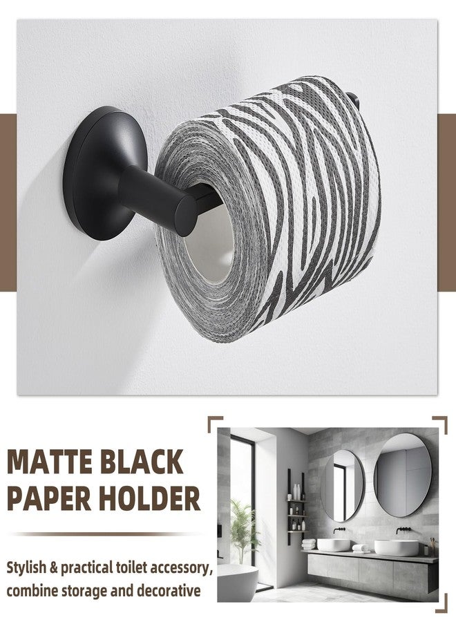 APLusee Matte Black Toilet Paper Holder, 304 Stainless Steel Tissue Holder, Wall Mounted - Image 3