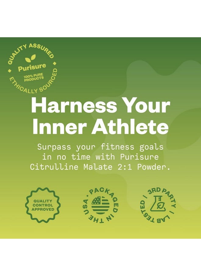 Purisure - Citrulline Malate 2:1 Powder 1 Kg Citrulline Supplement And Citrulline Nitrate For Strength Performance And Energy Pre Workout L Arginine L Citrulline Supplement Powder 334 Servings - Image 1