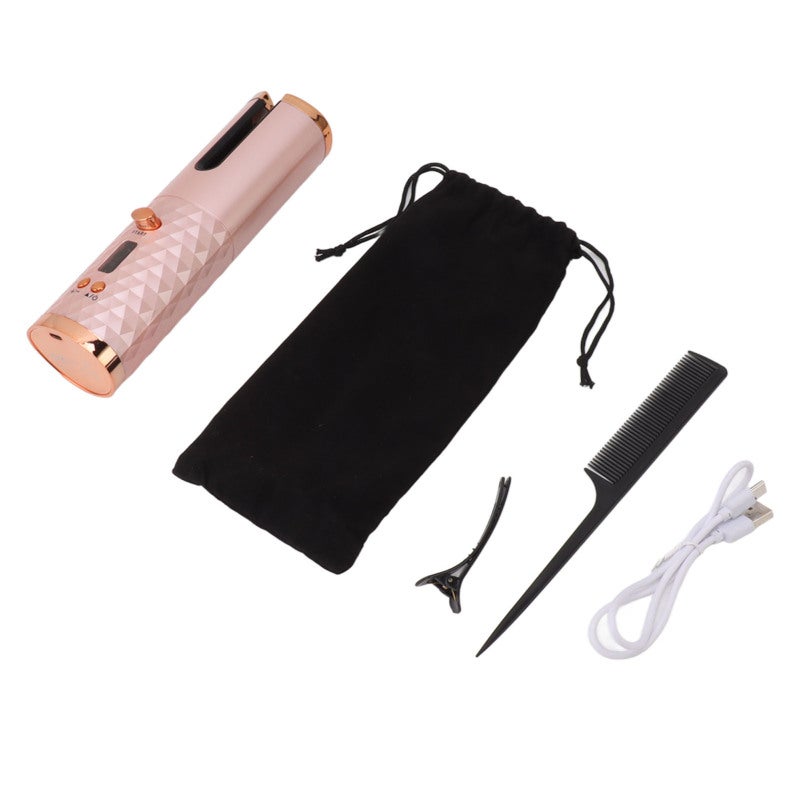 Cordless Hair Curler 5000mAh Battery Flexible Temperature Adjustment Automatic Curling Wand - Digital Display Fast Heating Curler for Portable Hair Styling, Travel, Daily Use - Image 5