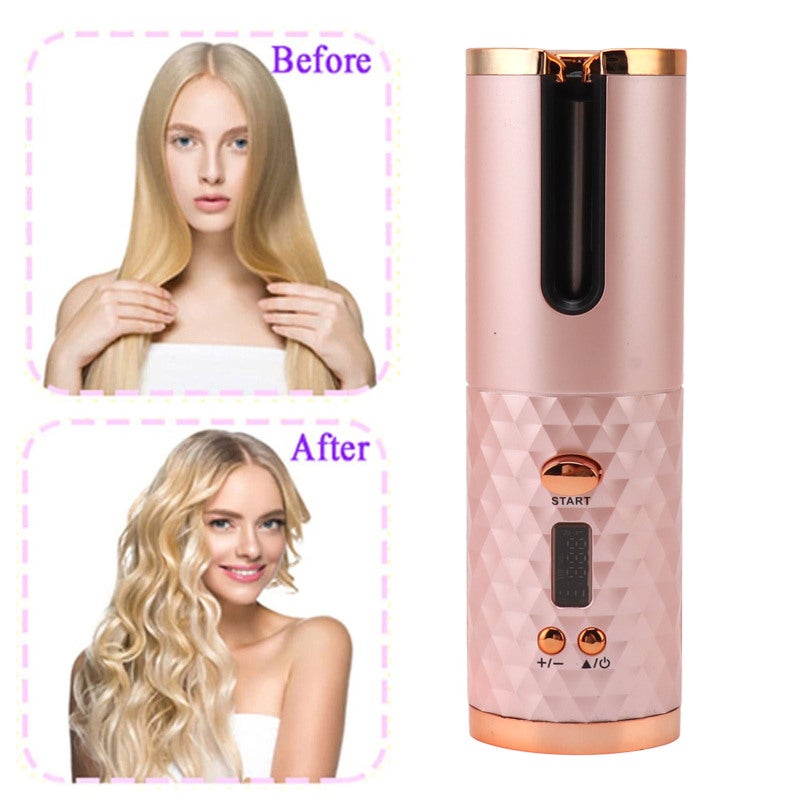 Cordless Hair Curler 5000mAh Battery Flexible Temperature Adjustment Automatic Curling Wand - Digital Display Fast Heating Curler for Portable Hair Styling, Travel, Daily Use - Image 2