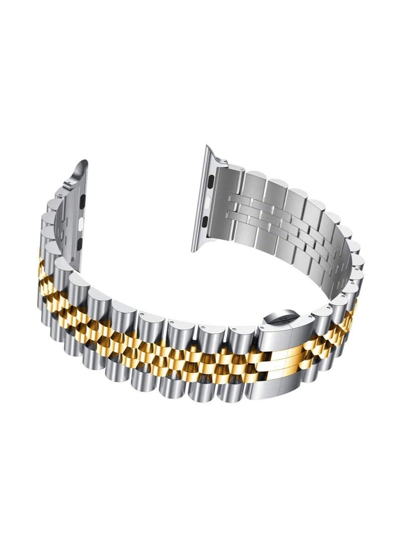 ELTRAZONE Replacement Band Compatible with Apple Watch 45mm / 44mm / 42mm, Stainless Steel Solid Strap Metal Bracelet for Apple Watch Series 7/6/5/4/3/2/SE - Image 3