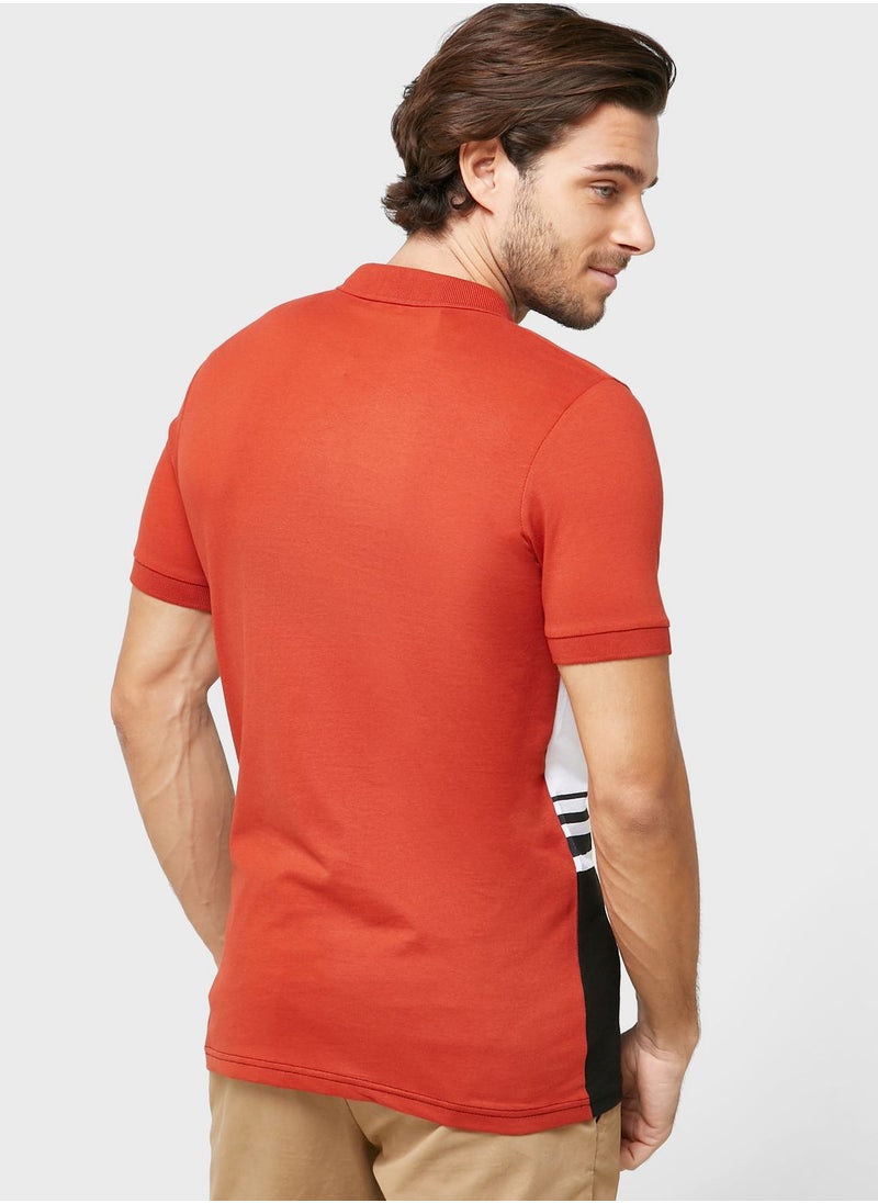 Robert Wood - Colourblock Polo Shirt - Image 1