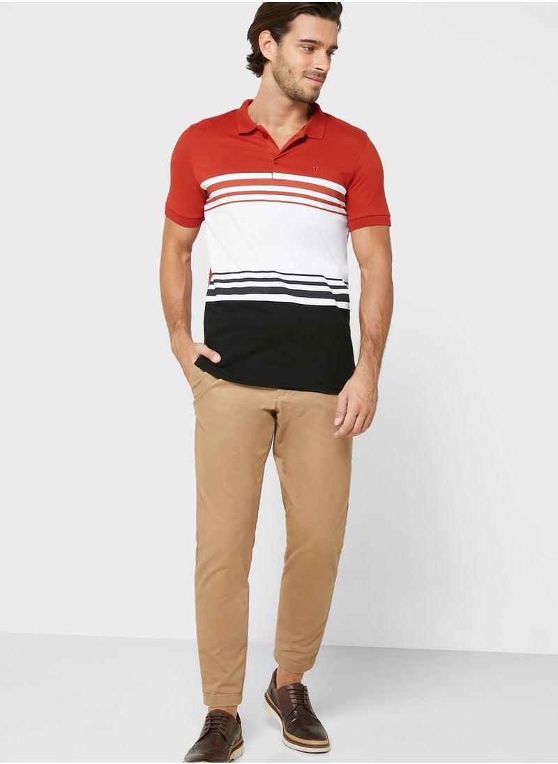 Robert Wood - Colourblock Polo Shirt - Image 1