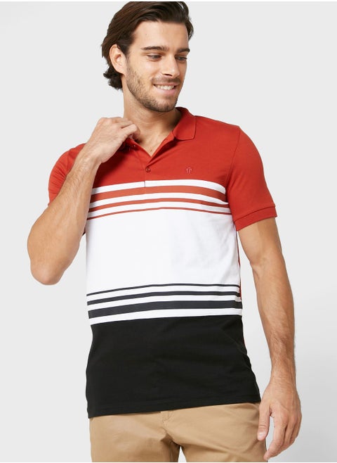 Colourblock Polo Shirt