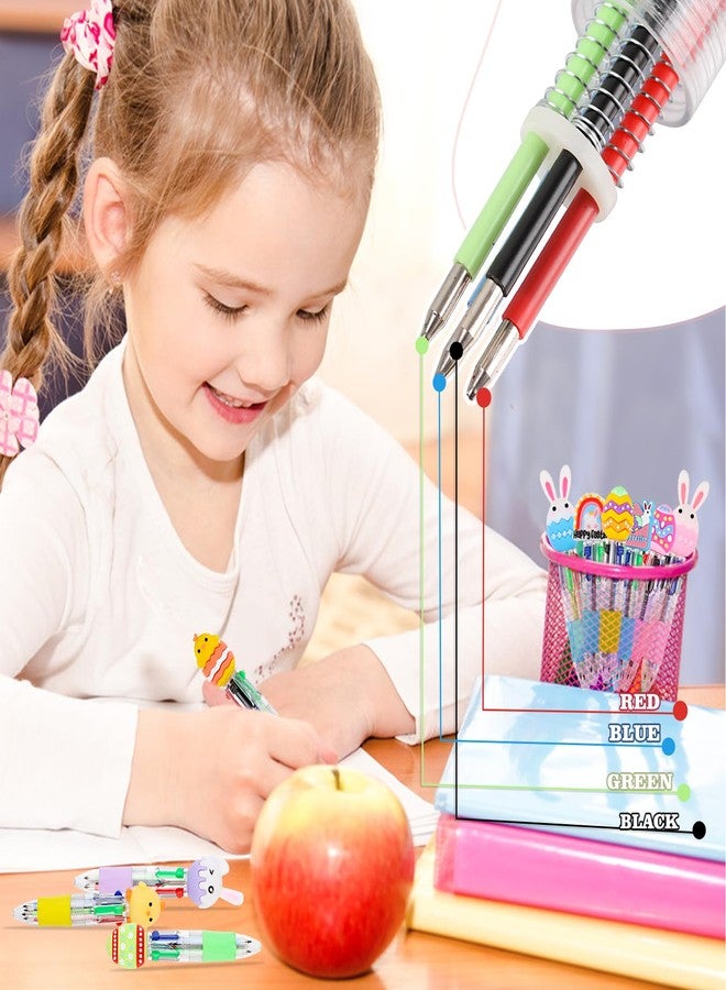 LOKIPA 24 PCS Easter Fun Pens, 4-in-1 Cute Pens Multicolor Pen in One Mini Ballpoint Pens for Easter Basket Stuffers Classroom Prizes - Image 4