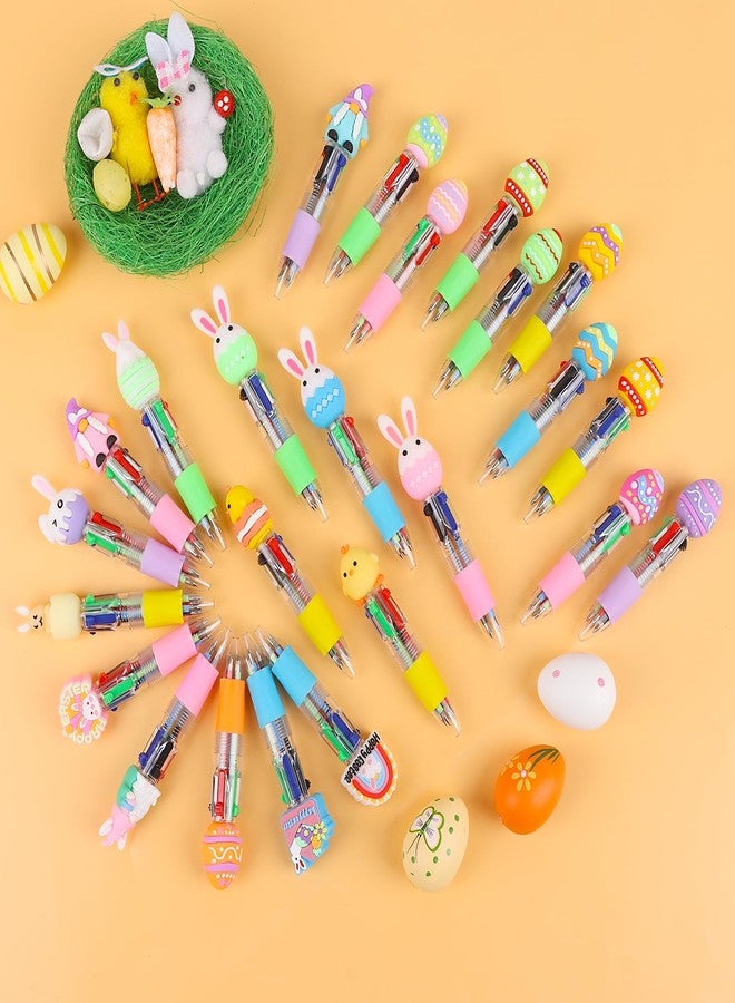LOKIPA 24 PCS Easter Fun Pens, 4-in-1 Cute Pens Multicolor Pen in One Mini Ballpoint Pens for Easter Basket Stuffers Classroom Prizes - Image 5