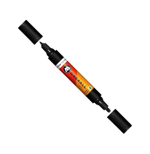 Molotow علامة مضخة أكريليك توين MOLOTOW ONE4ALL، رؤوس 1.5 مم و 4 مم، أسود إشارة، 1 لكل منها (227.412) - Image 3