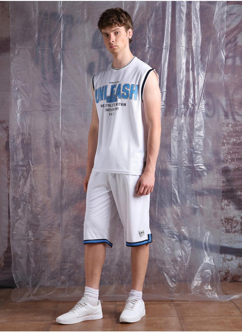 Hubberholme - Men Streetletics Printed Oversized Sleeveless Fit T-Shirt & Shorts Co-ord Set - Image 1