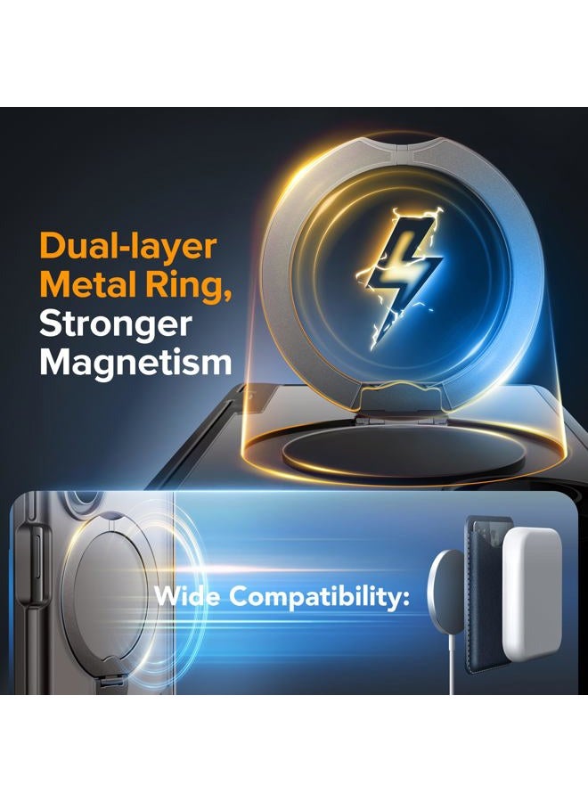 MOBOSI Rotatable Ring Stand for Z Fold 7 Case with Privacy Screen Protector, Compatible with Magsafe, 18FT MIL-Grade Protection, Magnetic Shockproof Slim Case for Samsung Galaxy Z Fold7, Grey - Image 4