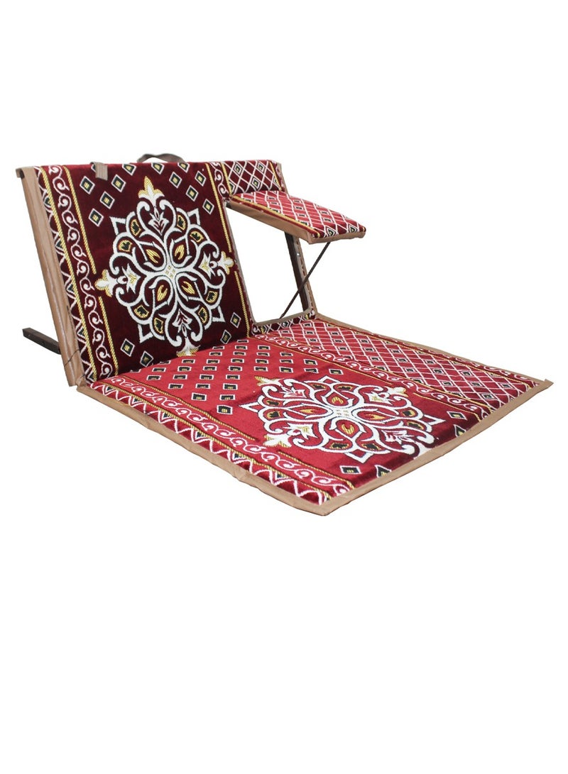 Traditional Arabic Foldable Ground Chair With Armrest And Fully Adjustable Backrest, Perfect For Trips Picnic Camping And Outdoor Enjoyment Arabic Portable Chair Comfortable And High Quality