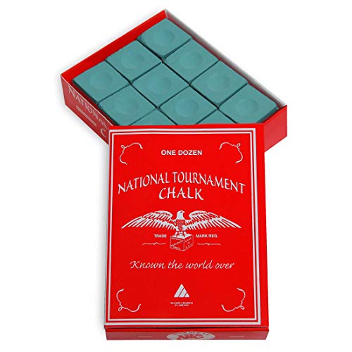 Silver Cup National Tournament Pool cue Billiard Premium Chalk ONE Dozen Green - Image 1