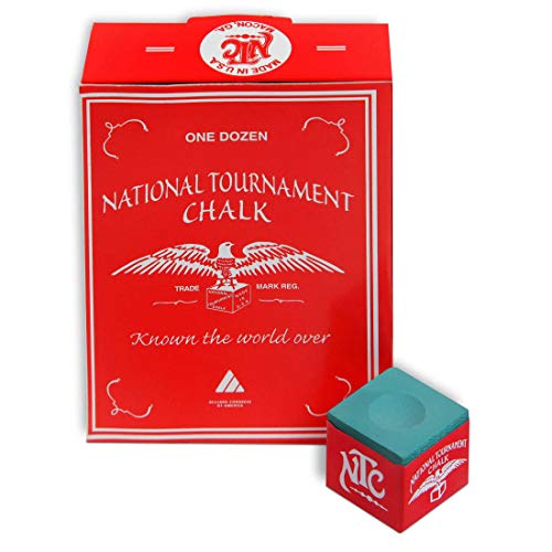 Silver Cup National Tournament Pool cue Billiard Premium Chalk ONE Dozen Green - Image 5