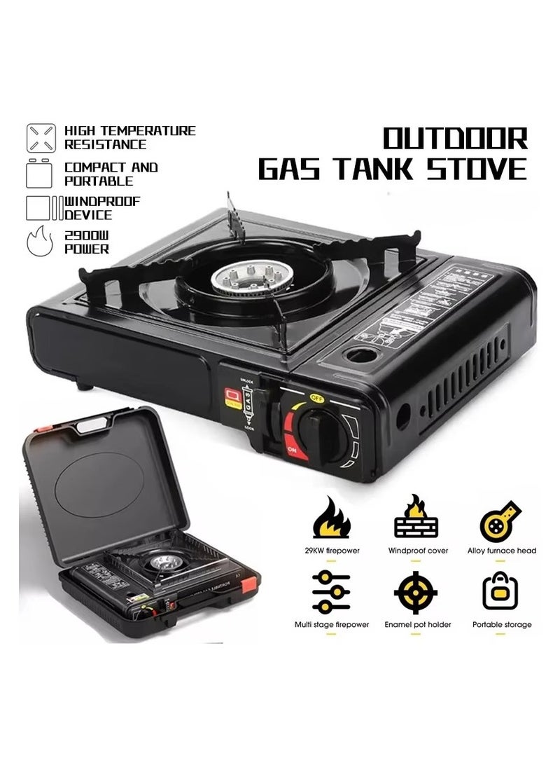 Generic Outdoor Gas Camping Stove with Storage Case, Compact & Safe - Image 1