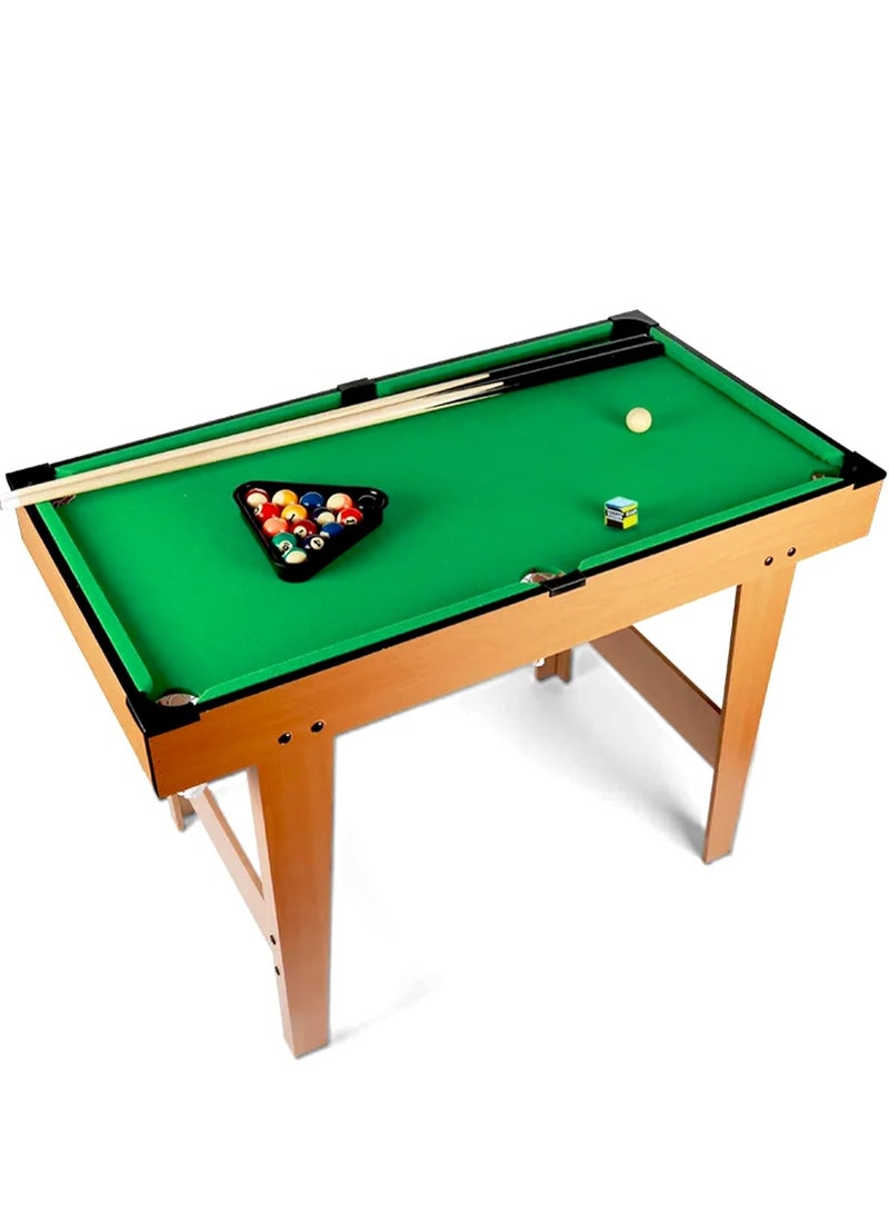Generic Billiard Table Set 31-Inch| Portable Pool Table with 2 Cue Sticks, Balls, Chalk, Brush & Triangle for Adults/Kids  - Image 1