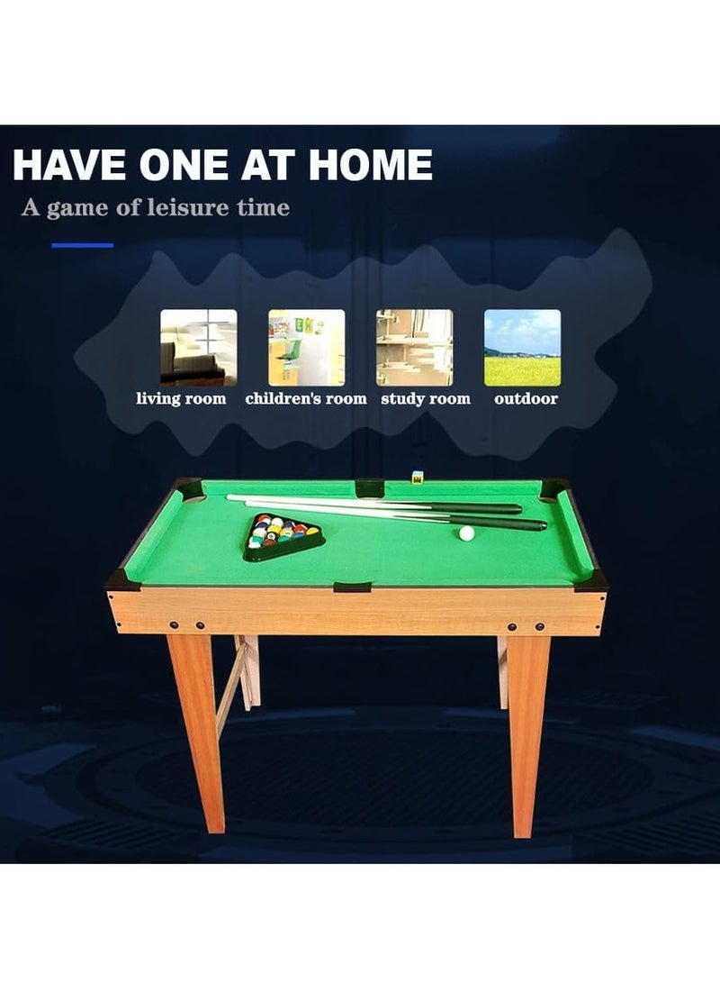 Generic Billiard Table Set 31-Inch| Portable Pool Table with 2 Cue Sticks, Balls, Chalk, Brush & Triangle for Adults/Kids  - Image 3