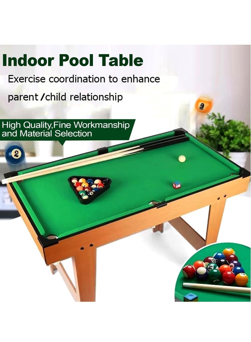 Generic Billiard Table Set 31-Inch| Portable Pool Table with 2 Cue Sticks, Balls, Chalk, Brush & Triangle for Adults/Kids  - Image 2