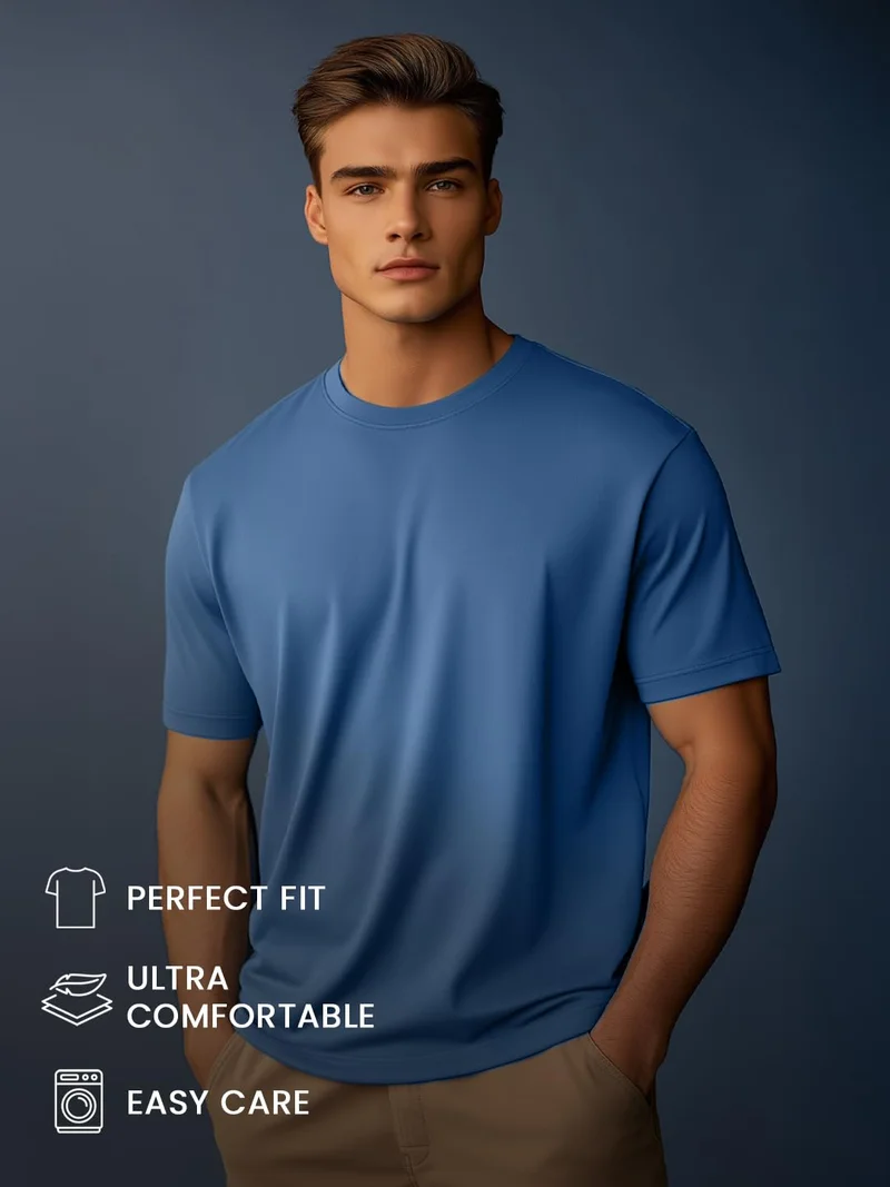Nobero  Men's Marine Regular Fit T-Shirt for Men | Best Price UAE