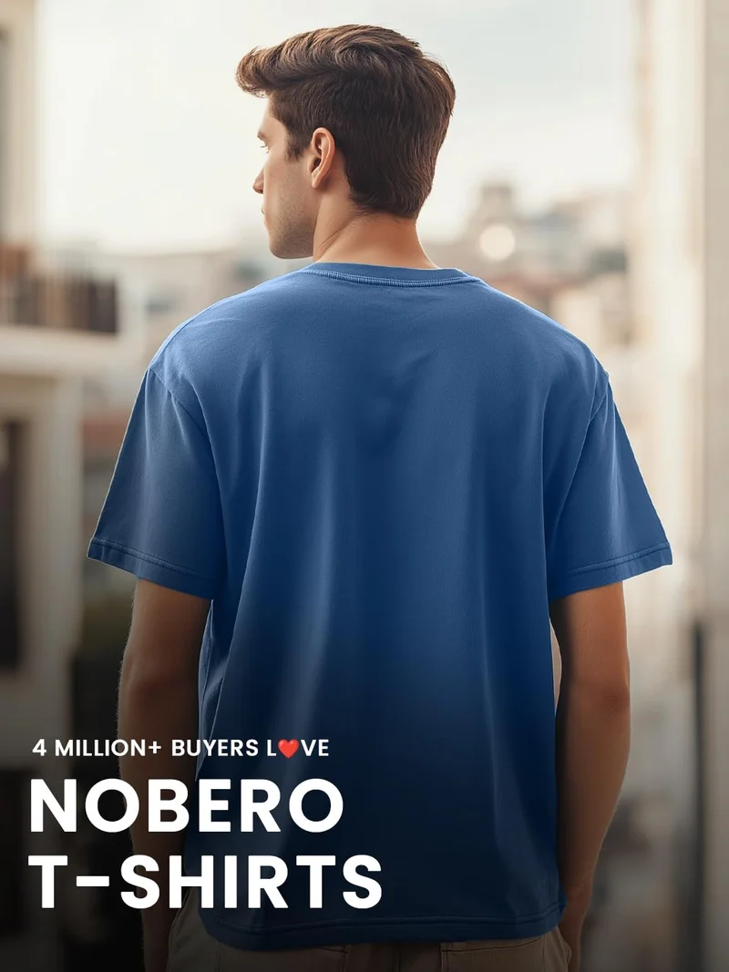 Nobero  Men's Marine Regular Fit T-Shirt for Men | Best Price UAE