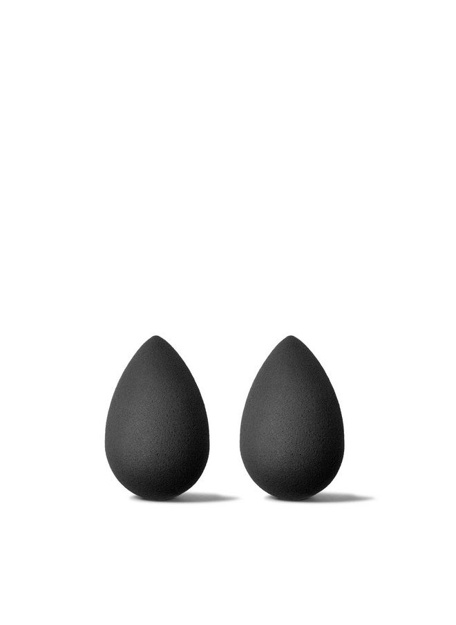 بيوتي بلندر ® | إسفنجات مكياج Micro Mini Pro Black Beauty Blender، رغوة فائقة النعومة تمزج بسهولة بين الكونسيلر والهايلايتر، صُنعت في الولايات المتحدة الأمريكية، قابلة لإعادة الاستخدام، وقابلة للغسل، ولا تترك خطوطًا، عبوة من قطعتين  - Image 2