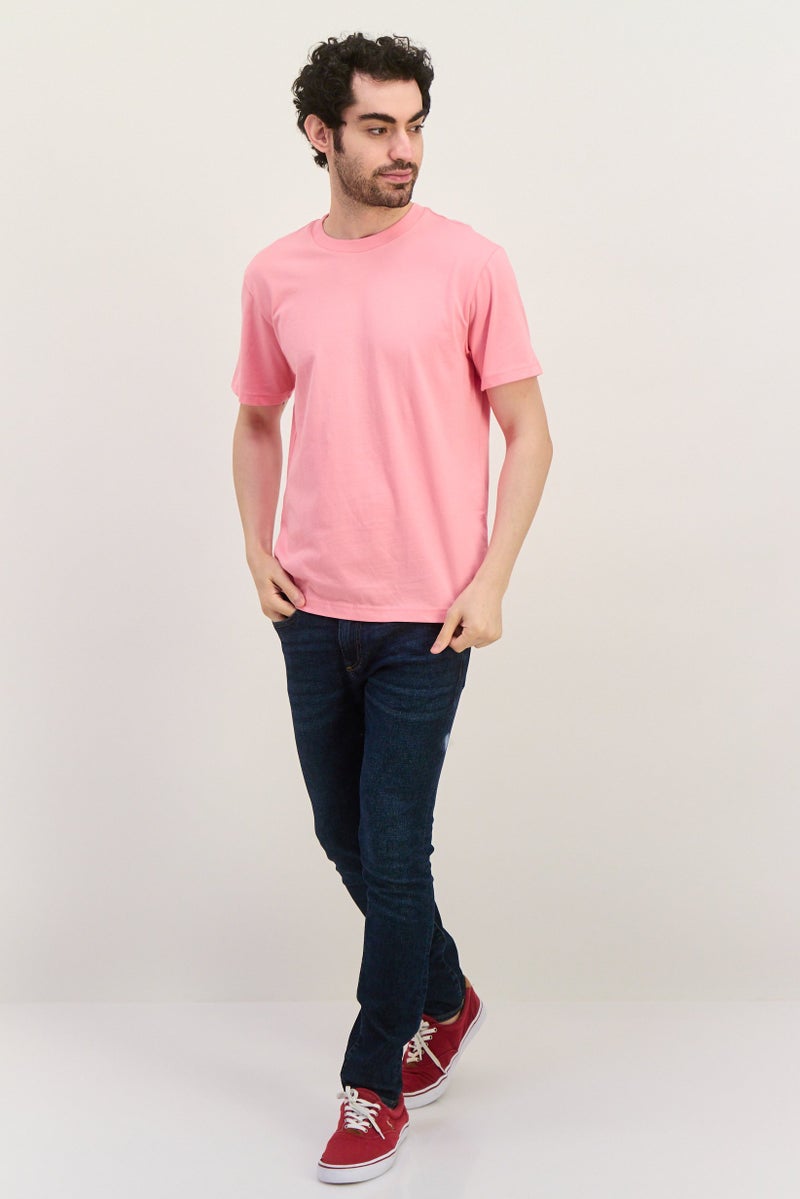 GAP تي شيرت رجالي بأكمام قصيرة و ياقة دائرية، وردي - Image 3