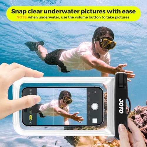 JOTO Up to 7" Universal Waterproof Phone Case for iPhone 17 Air 16 15 14 13 12 11 Plus Pro Max, IPX8 Cellphone Dry Bag XR X SE, Galaxy S23 S22 S21 S20+ S20 S10 Plus Note, Pixel -Clear - Image 3