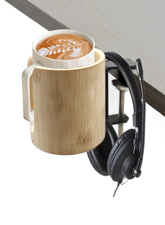 Tirifer Desk Cup Holder Clamp, Anti-Spill Table Edge Cup Holder Clip for Office Home & PC Gaming Desk Accessories(1 Pack) - Image 3