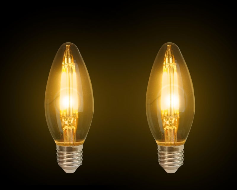 Kinis Vintage Style Candle Shape Light Bulbs for Wall, Hanging, Pendant, Chandelier & Decorative Lights (KIN-C35, Pack of 3) - Image 4