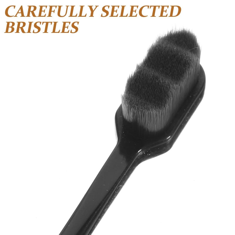 Ultra Soft Manual Toothbrush Set For Adults Sensitive Teeth 4 Pack Black Random Color - Image 4
