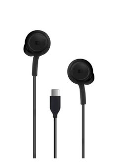 Type C Earphones, In-ear Headphones with Microphone USB C Wired Earphones for iPhone 15/15 Plus/15 Pro/15 Pro Max Samsung S23/S23 Ultra, S22/S22 Ultra, S21, A04, Redmi Note 12/12 Pro, Oneplus Black