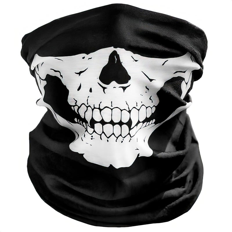 Tesorrio Skull Balaclava Ghost Mask Breathable Motorcycle Balaclava Scary Halloween Mask Cool Motorcycle Face Masks for Men - Image 3