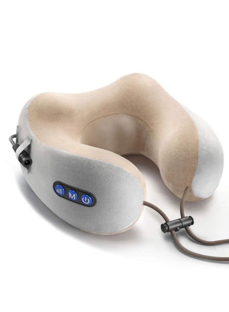 DubaiGallery Rechargeable U Shaped Cervical Massage Pillow Neck Massager Vibration Pillow, Multifunctional Shoulder and Electric for Relax Muscles Fatigue