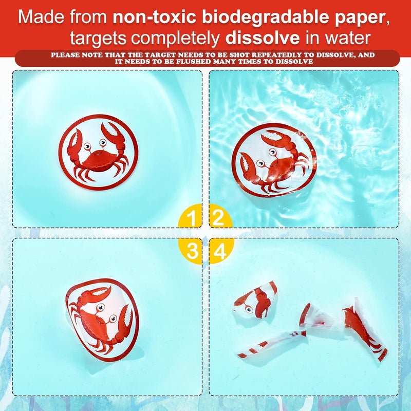 Woanger 240 Pieces Toilet Targets for Boys, Ocean Animals Potty Training Flushable Targets Sea Creatures Potty Training Stickers 2 Inch Pee Stickers Color Changing Pee Signs for Toddler Boys Training - Image 4