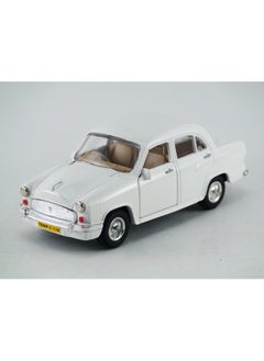 Centy Centy Toys Classic of Ambassador Car(Moris Oxford)-Kidsshub 13.3 X 5.3 X 5 cm, Weight:100gms White  - Image 3