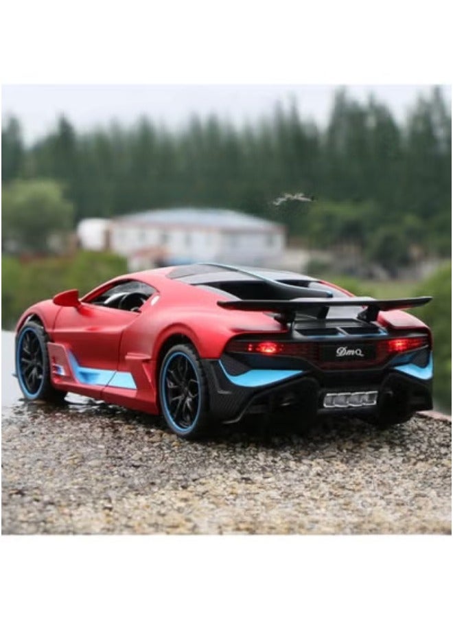 تشي زي محاكاة سيارة لعبة معدنية مصبوبة من طراز Bugatti Divo بمقياس 1:32 للأطفال - أفضل هدية للأولاد، بتصميم واقعي، وإضاءة وصوت - Image 5