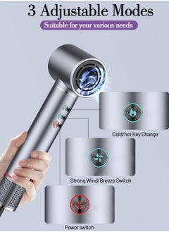 Joshberg 5 in 1 Hot air Blow Dryer Brush Hair Dryer Curling Wand Volumizing Brush Straightening Brush Blow Dryer Brush - 110000 RPM High Speed Multi Styler Hair Straightener,Automatic Curling hair for Fast Drying Curling Volumizing Straightening  - Image 2