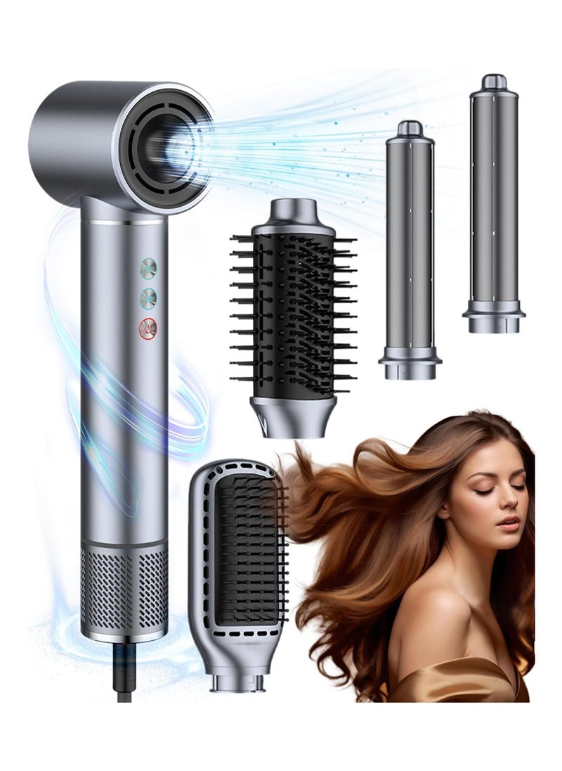 Joshberg 5 in 1 Hot air Blow Dryer Brush Hair Dryer Curling Wand Volumizing Brush Straightening Brush Blow Dryer Brush - 110000 RPM High Speed Multi Styler Hair Straightener,Automatic Curling hair for Fast Drying Curling Volumizing Straightening  - Image 1