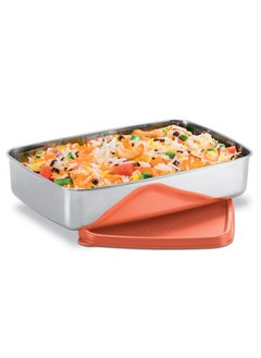 Milton MILTON Steel Pro Rectangular 1000 Stainless Steel Container, 1020 ml, Orange  - Image 2