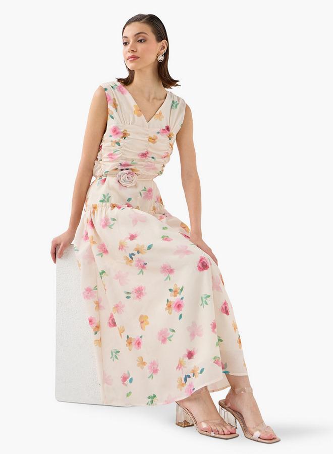 2Xtremz All-Over Floral Print Sleeveless A-line Dress - Image 1