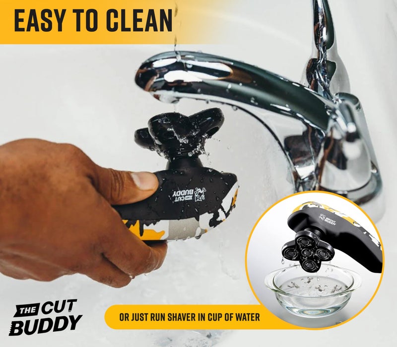 The Cut Buddy Replacement Shaver Head | 5-Blade Universal Rotary Wet & Dry Head Shavers | for Coarse Hair Head/Skull, Arms, Legs, Back, Chest, Men & Women | 1 Unit - Image 5